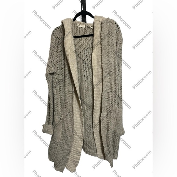 Sleeping on Snow By Anthropologie Wool Blend Hooded Sweater Oversized Small - Picture 1 of 10